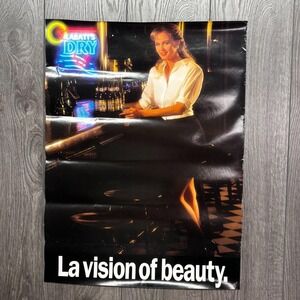 Vintage Original Labatt's Dry Beer Beautiful Woman Poster 25"x18"